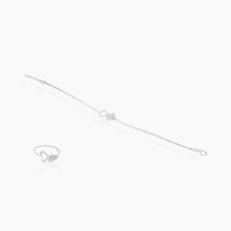 Chain of Diamond Infinity Silver Chain Bracelet