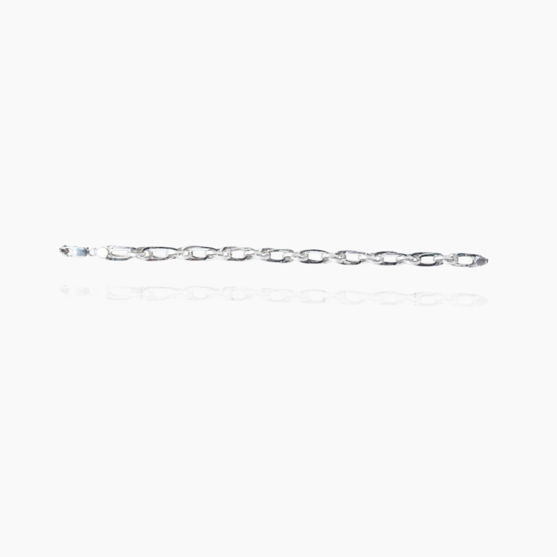 Paperclip Interlinked Chain Silver Bracelet