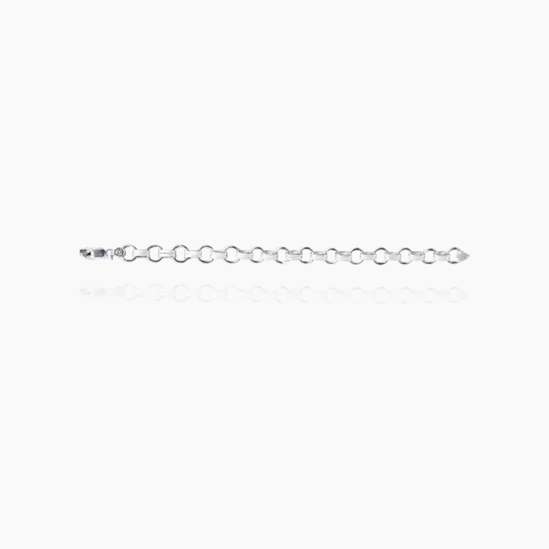 "Connected Forever" Interlinked Chain Silver Bracelet