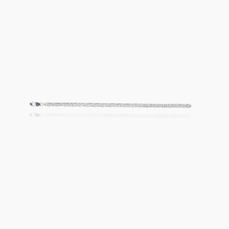 Crazy Link Byzantine Chain Silver Bracelet