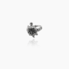 Silver Zirconia Tortoise with Green Meenakari Work Kachua Ring