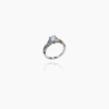 Zirconia Cross Style Solitaire Silver Ring