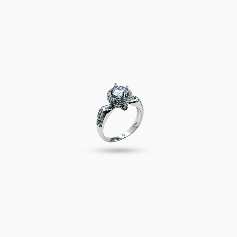 Shining Circle Zirconia Silver Ring
