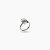 Butterfly heart zircon silver rosegold ring
