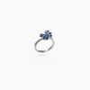 Blue meenakari blooming butterfly ring
