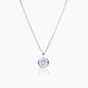 Zircon Clove Flower Silver Pendant with LC