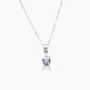 Snowflake Embossed Christmas ornament silver pendant with link chain