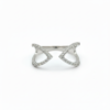 Zirconia Studded Silver Ring
